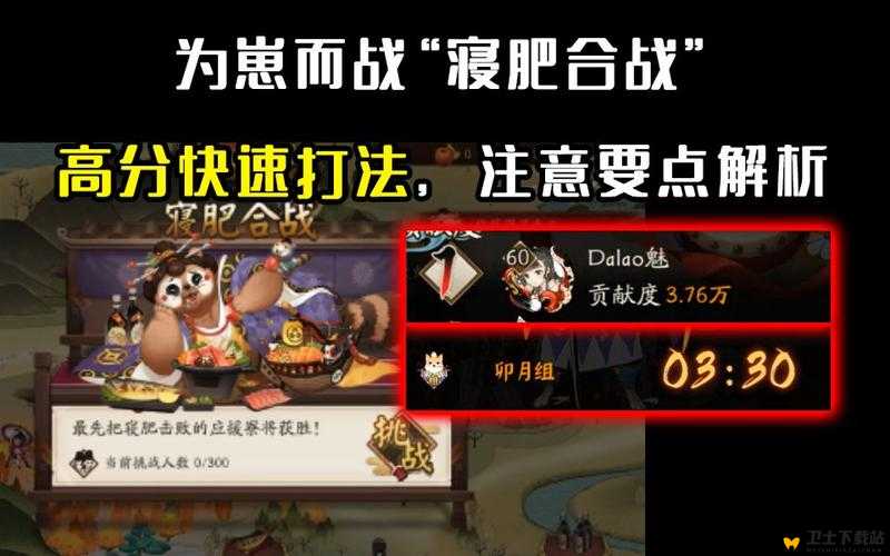 阴阳师最寝肥怎么打，为崽而战冬日战歌寝肥阵容的全面攻略